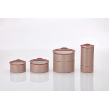 Karokstore One Seramik Saklama Kap Seti 6 Parça Pembe