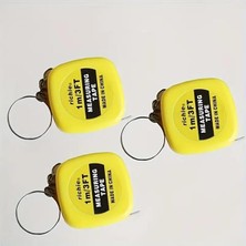 Karokstore Mini 1 Metre Anahtarlık Metre | Taşınabilir Ölçüm Bandı | Cep Tipi Sarı Plastik Mini Tape Measure – Dikiş, Hobi ve Günlük Kullanım Için