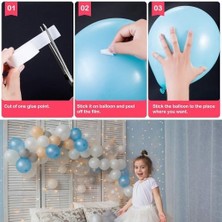 Karokstore Toys - 2 Adet Çift Taraflı Yapışkan Balon Yapıştırma Bandı, Damla Modeli ve Uçan Balon Aparatı Yapıştırıcı