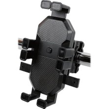 Karokstore NR94 Motor ve Bisiklet Telefon Tutucu Tek El Kullanım Bağlantılı Damperli Şok Emici Özellikli