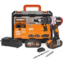 Karokstore WX354.4 20VOLT/4.0AH Li-Ion Çift Akülü Kömürsüz Profesyonel Şarjlı Darbeli Matkap