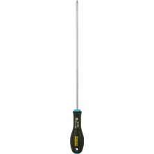Karokstore -  Pozidriv Pz1 Tornavida (250 mm Bıçak Uzunluğu, Krom Vanadyum Ergonomik Softgrip Sap) 0-65-319, Gümüş