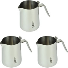 Karokstore - Sütlük - 300ML - Paslanmaz Çelik Gövde - Sürahi Ağzı Damlatmaz Özelliği - Sütün Isıtılması Veya Köpürtülmesi Için Uygun - Bulaşık Makinesinde Yıkanabilir 3lü Paket