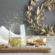 Karokstore Unıshop Su ve Alkollü Içecekler Için 6 Bardaklı Set, 360 ml Düz Cam Bardak, Bulaşık Makinesinde Yıkanabilir