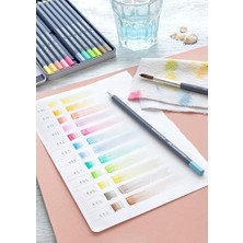 Karokstore Goldfaber Aqua Boya Kalemi 12’li Pastel Renkler, Yüksek Pigmentli, Suya Dayanıklı, Kolay Açılabilir, Metal Kutulu