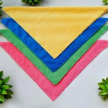 Karokstore Mikrofiber Temizlik Bezi 3'lü Set - 40X40 Cm, Kalın ve Yumuşak Doku, Dekoratif Lazer Kesim, Ekstra Emici, Çok Amaçlı Kullanım Için, Mutfak, Banyo, Araç ve Genel Temizlik Için Uygun, Yıkanabilir