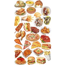 Karokstore Yiyecek Temalı Laptop Tablet Telefon Ajanda Bullet Journal - Suya Dayanıklı Etiket