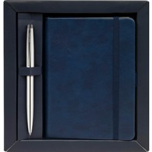 Karokstore Sıvama Kalın Kapak Defter A6 Lacivert & 108M Prestıge Tükenmezkalem