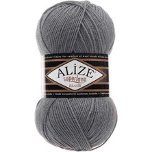 Alize Süperlana Klasik (5 Adet) 87 Kömür Grisi  Rengi El Örgü Ipliği
