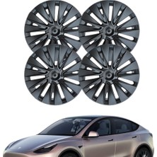 Ramm Tesla Model Y Chic Simetri Jant Kapağı 19 Inç (4 Adet) Mat Siyah