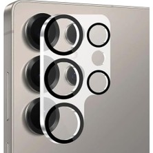 Karokstore Buff Galaxy S25 Serisi Ile Uyumlu Şeffaf Hd Temperli Cam Kamera Lens Koruyucu (Galaxy S25 Ultra)