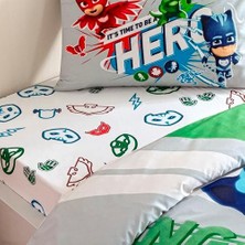 Karokstore Pj Masks Super Standart Pamuk Nevresim Takımı, Çok Renkli, Tek Kişilik