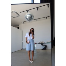 Pileli Basic Kumaş Şort