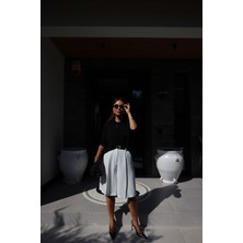 Pileli Basic Kumaş Şort