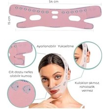 Karokstore Onomo Yüz Şekillendirici Maske, V Çene Sıkılaştırıcı Band, Yüz ve Boyun Incelten Maske, Ten Rengi