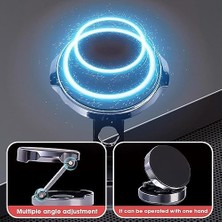 Karokstore Nr6 Alüminyum Kasa Araç Içi Telefon Tutucu Çinko Alaşımlı Torpido Üstü 360 Derece 4-6,5 Inch