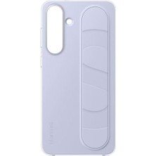 Karokstore Galaxy S25 Fe Standlı Kordonlu Silikon Kılıf, Açık Mavi