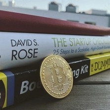 Karokstore 4 Adet Bitcoin Madeni Hatıra Parası Madeni Bitcoin Hediye Sikke Para