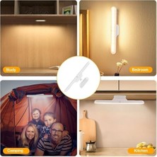 Karokstore Şarjlı Aplik LED Işık, Mıknatıslı Dolap Altı Aydınlatma, Kitap Okuma Lambası, 3 Renk Modlu Kısılabilir LED Işık Çubuğu, USB Şarjlı, Duvara Monte Ayna, Başucu, Mutfak Aydınlatması 30×35×50 mm
