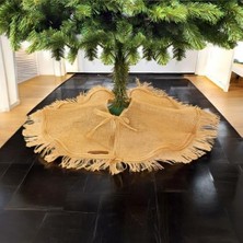 Karokstore Yılbaşı Ağaç Eteği Jüt Bej
