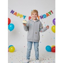 Zekids Çocuk Pamuklu Kapüşonlu Basic Hırka