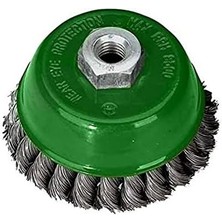 Karokstore T 27707/100 Telli Çanak Fırça, Gri/yeşil, 100 mm