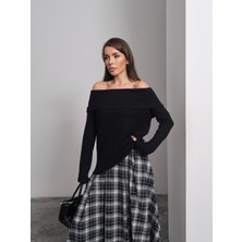 Paw Garage Kadın West Madonna Yaka Yumoş Kazak - Bluz