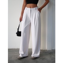 Paw Garage Kadın Nova Modal Dokulu Pileli Palazzo Pantolon