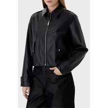 Calvin Klein Relaxed Fit Klasik Yaka Fermuarlı Logolu Ceket LV047E501GUB1 Bayan Ceket LV047E501G Ub1