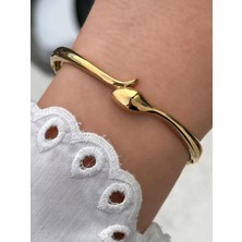 Ferro Sarı Çelik Kelepçe Kordon Kadın Bileklik FRJW10032A-B 2 Yıl Garantili Hediye Paketli