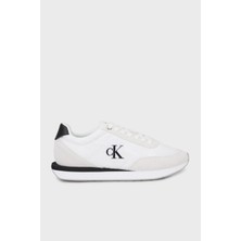 Calvin Klein Logolu Süet Detaylı Sneaker Ayakkabı YW0YW0199001W Bayan Ayakkabı YW0YW01990 01W