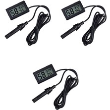 3 Adet Dijital Ekran Sıcaklık ve Nem Ölçer - Termometre Higrometre Kuluçka ( Lisinya )