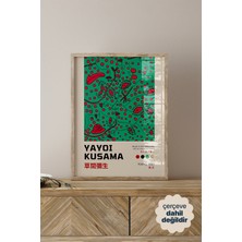Persona Istanbul Yayoi Kusama "tokyo 1993" - Yeşil & Kırmızı Puantiyeli Modern Sanat Posteri (Çerçevesiz)