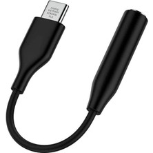 Karokstore Type-C Için 3.5mm Aux, Kulaklık ve Mikrofon Adaptörü Siyah, Telefonlar ile Uyumlu