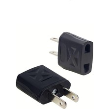 Karokstore 2 Adet Türk Avrupa Tipi Fişi Amerikan Tipi Fişe Çevirici Dönüştürücü Seyahat Adaptörü Tersi Fiş (2)