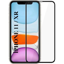 Elixem İphone 11 İphone XR Uyumlu Tam Kaplayan 5D Çerçeveli Ekran Koruyucu Temperli Cam