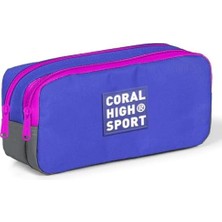 Karokstore Sport Iki Gözlü Lavanta Gri Kalem Çantası