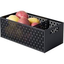 Karokstore 5021 Tower Sebze Sepeti, Minimalist Tasarım, Abs Reçine, Siyah, 15,3 x 32 x 12,2 cm (U x G x Y)
