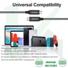 Karokstore Action Thunderbolt 4 Type C Kablo 100 W Pd Şarj 1.8 Metre 40 Gbps Veri ve Görüntü Aktarım Kablosu Örgülü Kablo TH02