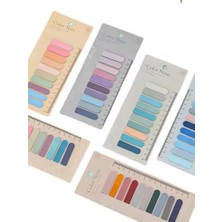 Karokstore Şeffaf Renkli Yapışkanlı Not Kağıdı Oval Etiket (Yıldız Denizi)