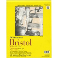 Karokstore 300 Serisi Bristol Pürüzsüz Kağıt Ped 27,9 x 35,6 Cm, 20 Yaprak, Kağıt, Şeffaf, 11X14