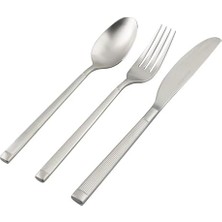 Karokstore Concept 18 Parça Çatal Kaşık Bıçak Takımı Mat Gümüş