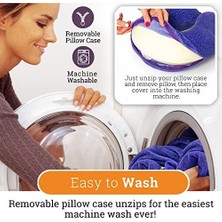 Karokstore Aeris Uçaklar ve Araba Için Mor Seyahat Yastığı - Uyku Maskeli Hafızalı Köpük Boyun Yastığı, Kulak Tıkaçları, Taşıma Çantası, Ayarlanabilir Geçişler, Makinede Yıkanabilir Kadife Kapak, Mor