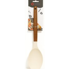 Karokstore Akasya Saplı Kaşık, Yanmaz, Dayanıklı, Çizilmez ve Kullanışlı Mutfak Kaşığı