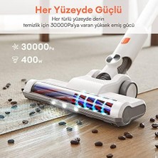 Karokstore Ultenic U10 Pro Kablosuz Dikey Süpürge, 30000PA, Beyaz