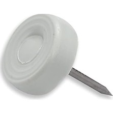 Karokstore Toprak Çivili Masa Zemin Koruyucu Beyaz Plastik Ayak 25 Adet 16MM