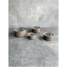 Karokstore One 4'lü Seramik Saklama Kabı Seti Gri