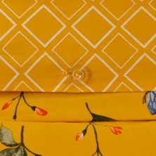 Karokstore Çiçek DESENLI%100 Pamuk Nevresim Takımı, Koyu Sarı, Size (Nevresim: 240X220 cm / 2 Adet Yastık Kılıfı: 50X70 Cm/çarşaf: 260X280 Cm)