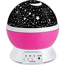 Karokstore Dönen Star Renkli Yıldızlı Gökyüzü Projeksiyon Gece Lambası