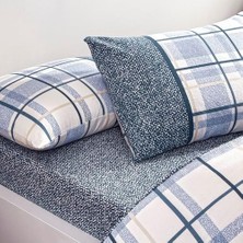 Karokstore Ares Flanel Çift Kişilik Nevresim Takımı Mavi